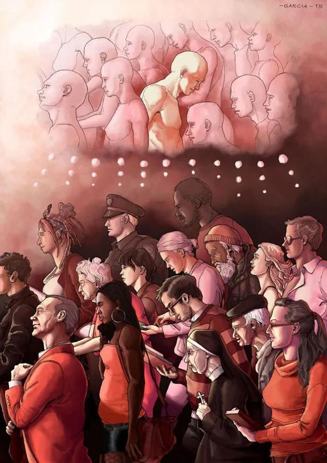 爆红INS的25张大尺度插画,让人看完头皮发麻:第一张就不做人…