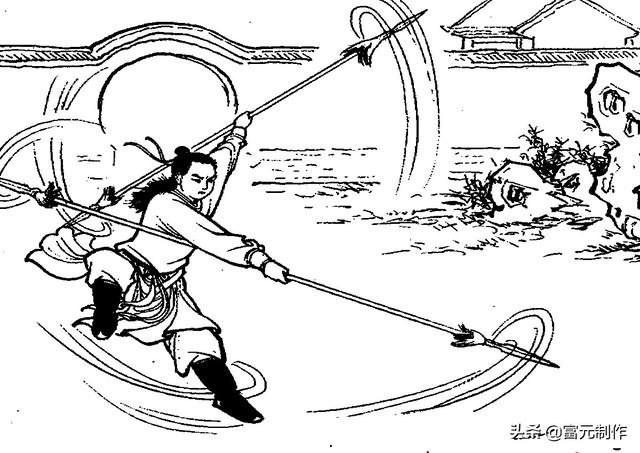 落草狮子山勤练六合枪法的双枪董芳,大战张国祥勇斗王贵的董芳