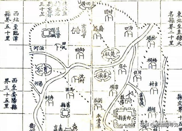 两省四县古地图中的回隆镇