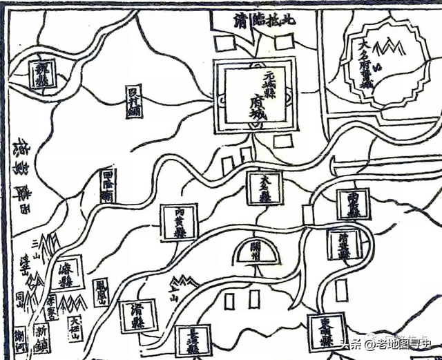 两省四县古地图中的回隆镇