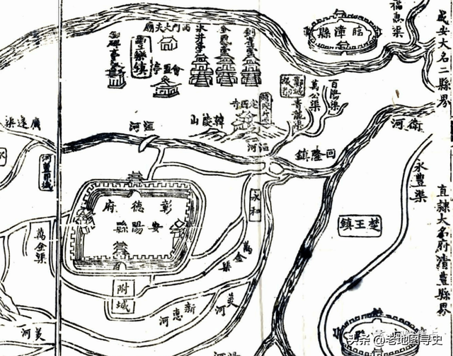 两省四县古地图中的回隆镇