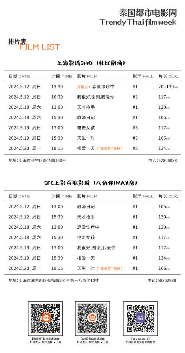 五月泰国都市电影周,足不出“沪”打卡泰式生活