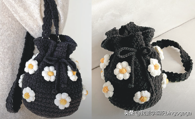 少女感爆棚的一款包包，花朵水桶包教程，春天背上它美美地出门吧