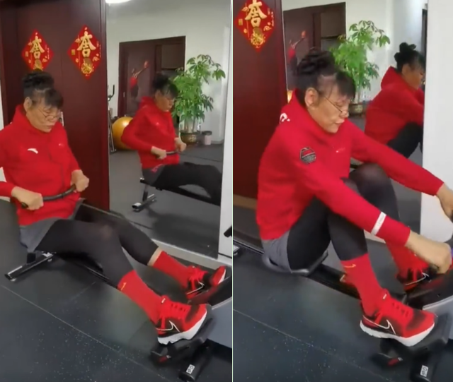 世界亚军郑海霞罕露面!戴玉镯子卖力踩单车,家中柜上摆众多瓷器