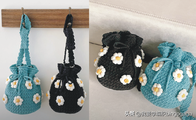 少女感爆棚的一款包包，花朵水桶包教程，春天背上它美美地出门吧