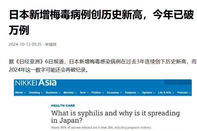 日本年轻人怎么了?以得梅毒为傲,感染人数刷新历史