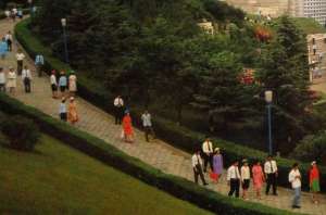 朝鲜女交警(朝鲜女交警害羞又调皮，见到我们举起相机就转身，不让拍正脸)