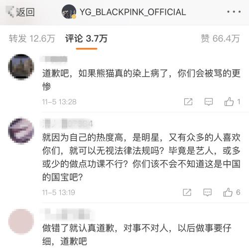 韩国女团BLACKPINK不戴口罩手套摸熊猫,中国网友怒了