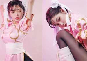 专秀脚丫的女主播(腐团儿COS黑袜春丽，光脚丫子还原高抬腿，网友不服小雪吖才是神)