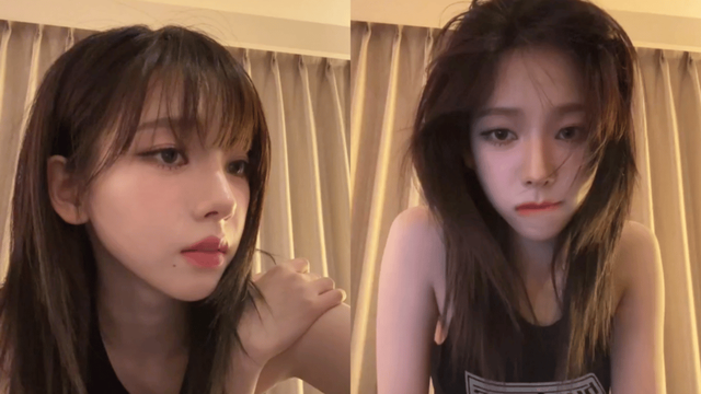 Karina直播期间随性乱发+咬唇,超诱惑小表情太过犯规,太撩人了