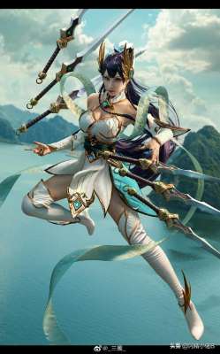 lol女主播皮肤视频(美女COS英雄联盟玉剑传说刀妹，皮肤真白)