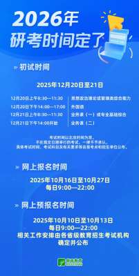 2026研招统考预报名10日开始,这些注意事项要了解